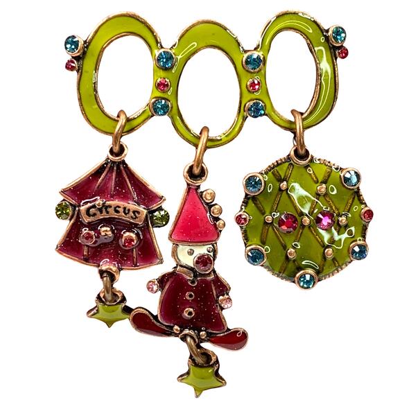 Vintage TARATATA Circus Brooch Pin Signed France Rare - Picture 1 of 7